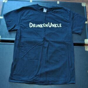 Drunken Uncle Medium Black Short Sleeve Shirt w/ White Logo